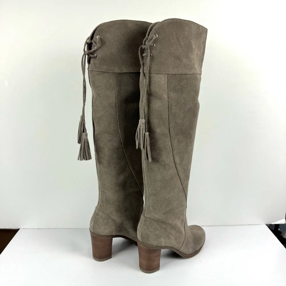 Dr. Scholl's Original Collection Lydia Knee High Boot Grey Brushed Nickel Sz 7.5